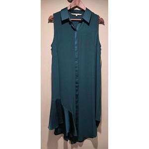 *Rescue Animal Fundraiser*Rachel Roy Teal Sleeveless Asymmetric Hem Dress L NWT